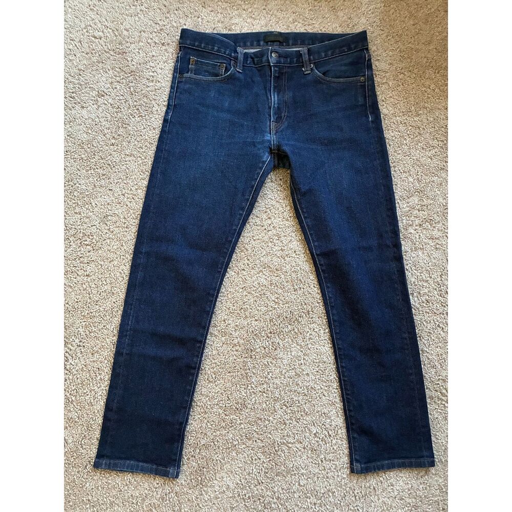 Uniqlo Kaihara Selvedge Jeans Men's 33x28(32x28 actual) Dark Wash Slim Straight